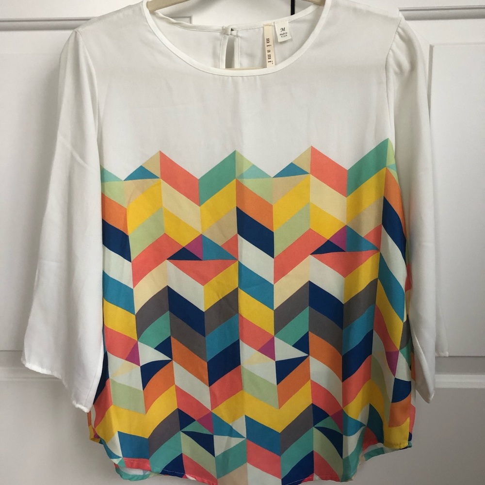 Multi Color Long Sleeve Blouse